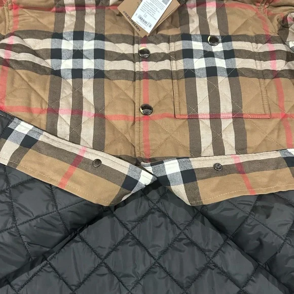 Burberry Brown Checkered Shirt Jacket
